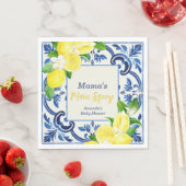 Main Squeeze Blue Tegel Citrus Baby shower Servet (Insitu)