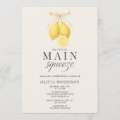 Main Squeeze Boog QR Code Bruiloftsborrel Kaart (Voorkant)