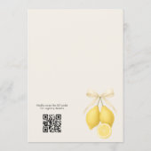 Main Squeeze Boog QR Code Bruiloftsborrel Kaart (Achterkant)