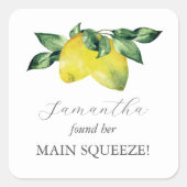 Main Squeeze Bridal Shower Favor Stickers (Voorkant)