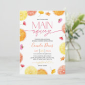 Main Squeeze Bruids Douche Uitnodiging Citroen Bru (Staand voorkant)