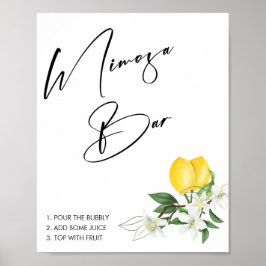 Main Squeeze Bruidsuitje Mimosa Bar Bord Poster