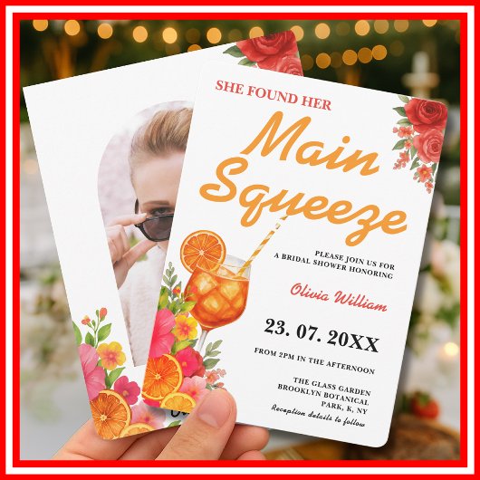 Main Squeeze | Chic Citrus Bruiloftsfeest Kaart
