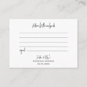 Main Squeeze Citroen Blauwe Tegel Bruiloft Douche  Informatiekaartje (Achterkant)