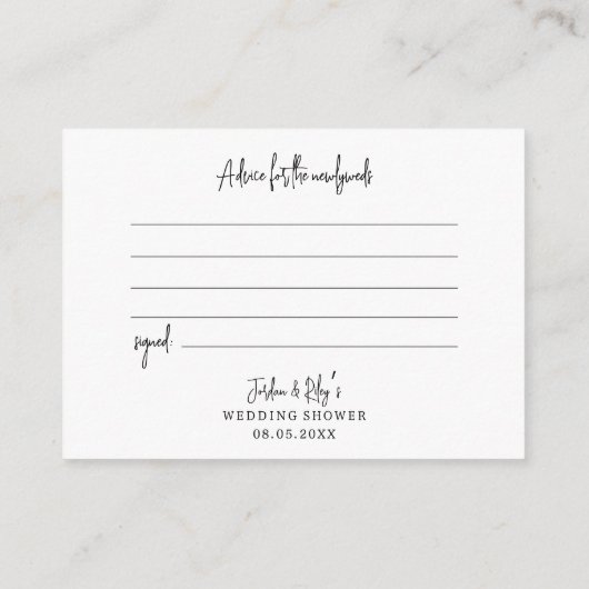 Main Squeeze Citroen Blauwe Tegel Bruiloft Douche  Informatiekaartje (Achterkant)