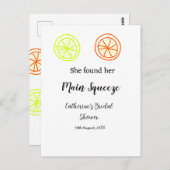 Main Squeeze citroen bruiloft naam toevoegen d Briefkaart (Voorkant / Achterkant)