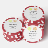 Main Squeeze citroen bruiloftsfeest naam toevoegen Poker Chips (Opstapeling)