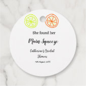 Main Squeeze citroen citrus bruiloft naam toevoege Bedankjes Labels (Achterkant)