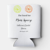 Main Squeeze citroen citrus bruiloft naam toevoege Blikjeskoeler (Achterkant)