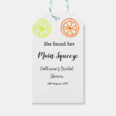 Main Squeeze citroen citrus bruiloft naam toevoege Cadeaulabel (Voorkant)