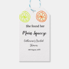 Main Squeeze citroen citrus bruiloft naam toevoege Cadeaulabel