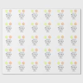 Main Squeeze citroen citrus bruiloft naam toevoege Cadeaupapier