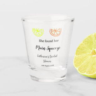 Main Squeeze citroen citrus bruiloft naam toevoege Shot Glas