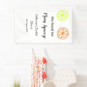 Main Squeeze citroen citrus bruiloft naam toevoege Spandoek (Insitu)