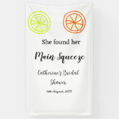 Main Squeeze citroen citrus bruiloft naam toevoege Spandoek (Verticaal)