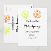 Main Squeeze citroen citrus bruiloft - voeg naam t Briefkaart (Voorkant / Achterkant)