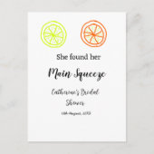 Main Squeeze citroen citrus bruiloft - voeg naam t Briefkaart (Voorkant)