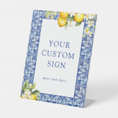 Main Squeeze Citroen Eigen Bord Reclamebord Met Voetstuk (Voorkant)