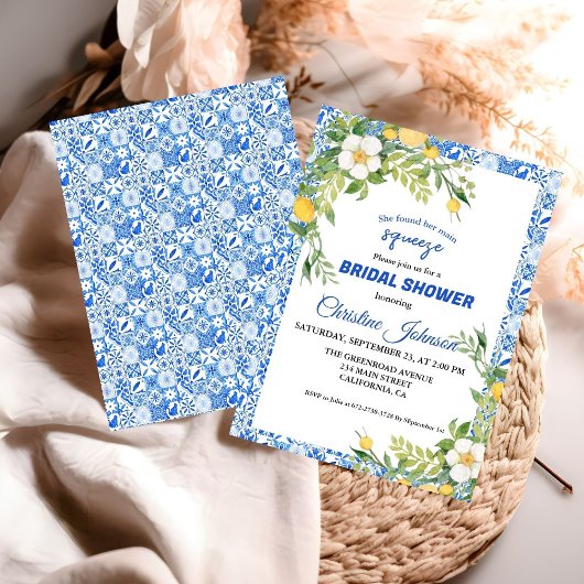 Main Squeeze Citroen en Marokkaanse tegel bruiloft Save The Date