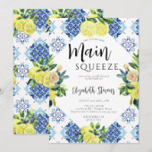 Main Squeeze Citroen Roos Helder Blauw Vrijgezelle Kaart (Voorkant / Achterkant)