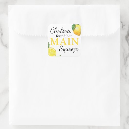 Main Squeeze Citroen Vrijgezellenfeest Sticker (Tas)