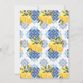 Main Squeeze Citroenblauw Tegels Bright Vrijgezell Kaart (Achterkant)