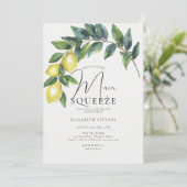 Main Squeeze Citroenboog Blauwe Tegels Vrijgezelle Kaart (Staand voorkant)