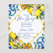 Main squeeze citroenen baby shower budget uitnodig (Voorkant)