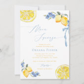 Main Squeeze Citroenen Blauw Italiaans Vrijgezelle Kaart (Voorkant)