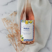 Main Squeeze Citroenen & Blauw Mediterraan Wijn Etiket