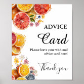 Main Squeeze Citrus Advies vrijgezellenfeest teken Poster (Voorkant)