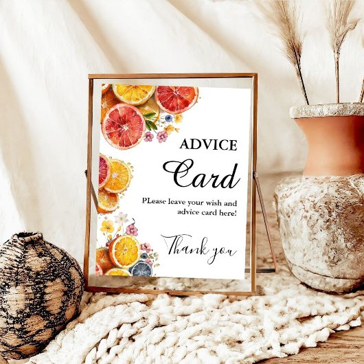 Main Squeeze Citrus Advies vrijgezellenfeest teken Poster