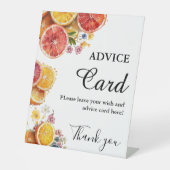 Main Squeeze Citrus Advies vrijgezellenfeest teken Reclamebord Met Voetstuk (Voorkant)