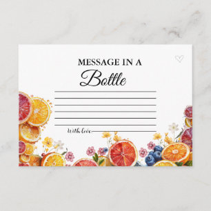 Main Squeeze Citrus Bericht fles Vrijgezellenfeest Informatiekaartje