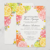 Main Squeeze Citrus Bloemen Sinaasappel Vrijgezell Kaart (Voorkant / Achterkant)