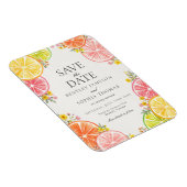 Main Squeeze Citrus Bloemen Zomer Save the Date Magneet (Rechterzijde)