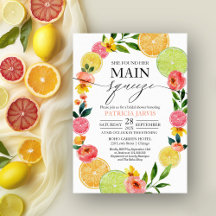 Main Squeeze Citrus Bloemige Bruiloftsdouche