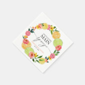 Main Squeeze Citrus Bloemige Bruiloftsdouche Servet (Hoek)