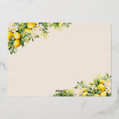 Main Squeeze Citrus Boho Vrijgezellenfeest Foto Folie Uitnodiging (Achterkant)