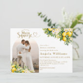 Main Squeeze Citrus Boho Vrijgezellenfeest Foto Kaart (Staand voorkant)