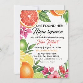 Main Squeeze Citrus Bridal Shower Invite Flyer