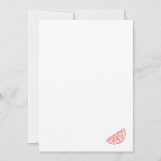 Main Squeeze Citrus Bridal Shower Kaart (Achterkant)