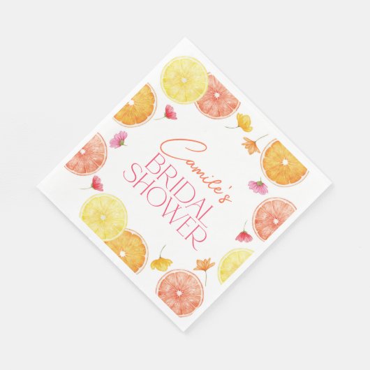 Main Squeeze Citrus Bright Flowers Vrijgezellenfee Servet (Hoek)