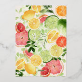 Main Squeeze Citrus Bruilofts Uitnodiging (Achterkant)