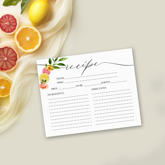 Main Squeeze Citrus Bruiloftsborrel Receptkaarten