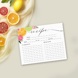 Main Squeeze Citrus Bruiloftsborrel Receptkaarten