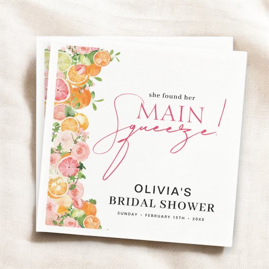 Main Squeeze Citrus Bruiloftsborrel Servet