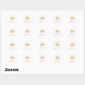 Main Squeeze Citrus Bruiloftsborrel voor de Bruid Ronde Sticker (Vel)