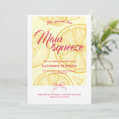 Main Squeeze Citrus Bruiloftsfeest Citroen Helder Kaart (Staand voorkant)