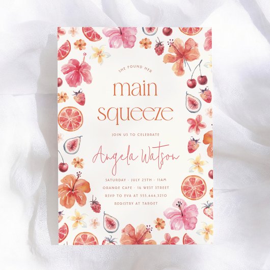 Main Squeeze Citrus Bruiloftsfeest Kaart